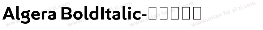 Algera BoldItalic字体转换